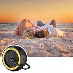 Bluetooth Speaker Portable, Durable Outdoor Speakers with Built-in Microphone, IPX4 Water Resistant Perfect Wireless Speakers for Home, Outdoor - Campers V1.0 (Yellow